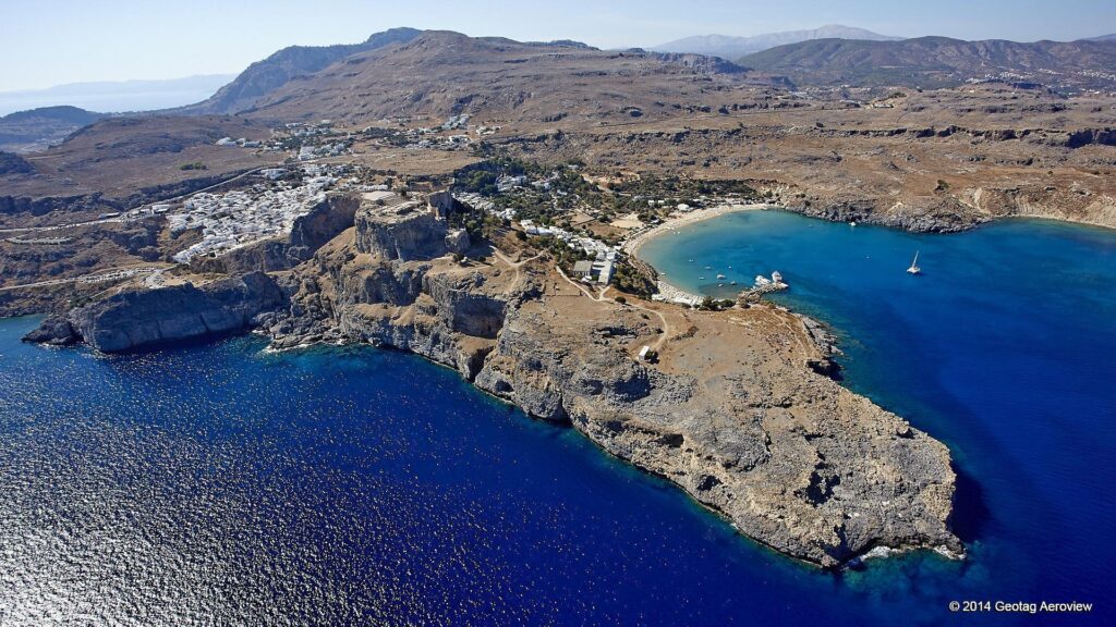 Lindos anchorage, Rhodes Island-Greece