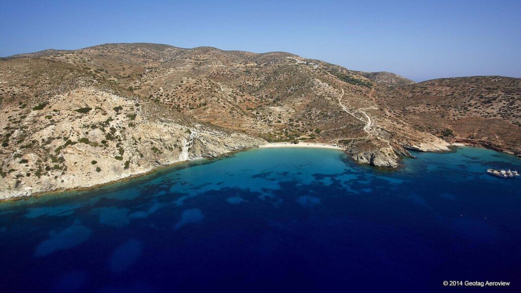 Livadi beach -sailing Donousa - beaches in cyclades